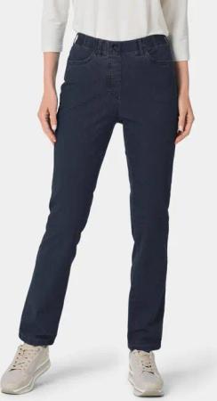 Edel geschmückte Jeansschlupfhose - marine - Gr. 195 von Goldner Fashion