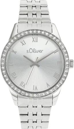 Edelstahluhr mit Zirkoniasteinen