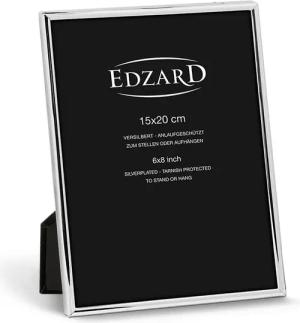 EDZARD Bilderrahmen Genua, versilbert und anlaufgeschützt, für 15x20 cm Bilder - Fotorahmen