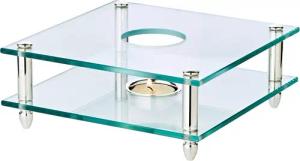 EDZARD Teestövchen Carmen, Stoevchen für Teelicht, Warmhalteplatte für Kaffee und Tee, H 7 cm