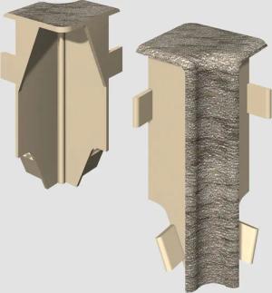 EGGER Sockelleisten-Innenecke Eiche grau, L: 1.6 cm, H: 5.9 cm, 2-St., neues kubisches Profil, 2 Stück