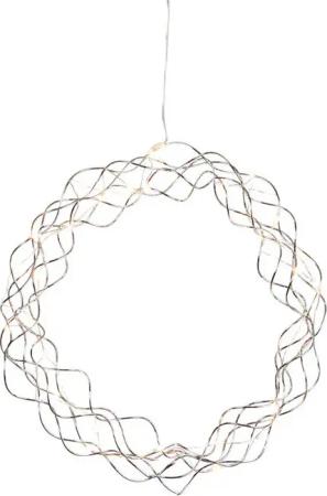 EGLO Dekoobjekt Curly, LED Lichterkranz, mit Kabel, beleuchtete Weihnachtsdeko, Ø 30 cm