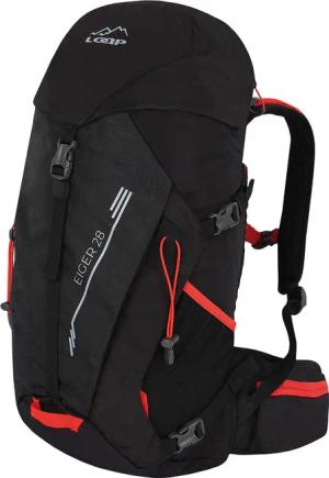 Eiger 28L Schwarz-Rot Rucksack für Wanderer