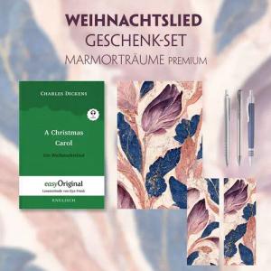 Ein Weihnachtslied Geschenkset (Hardcover + Audio-Online) + Marmorträume Schreibset Premium