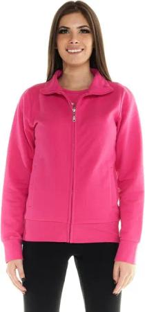 Einfaches Leone Damen-Sweatshirt mit durchgehendem Reißverschluss