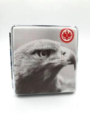 Eintracht Frankfurt Etui klassisches Metall-Etui für Zigaretten mit Logo, aus Metall