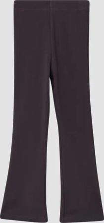 Elastische Baumwollmix-Leggings aus Rippware mit Flared Leg