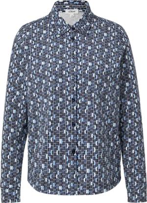 Elastische Jerseybluse mit All-over-Print