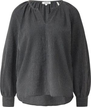 Elastische strukturierte Bluse mit weitem Arm