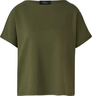 Elastisches Jersey-Shirt mit dekorativer Knopfleiste