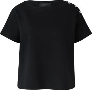 Elastisches Jersey-Shirt mit dekorativer Knopfleiste