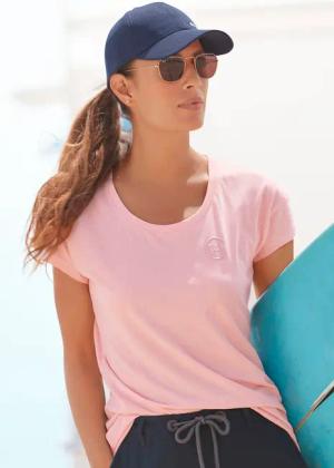 ELBSAND T-Shirt Damen rosé meliert Gr.XXL (44)