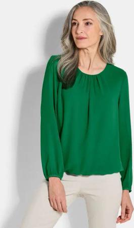 Elegante Bluse aus Chiffon - grün - Gr. 24 von Goldner Fashion