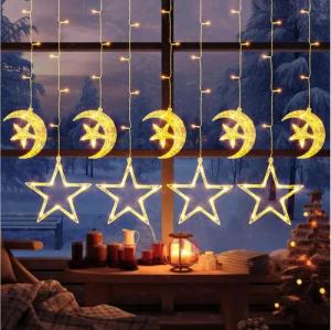 Elegear Lichtervorhang 2/2,2 M Weihnachtsdeko Lichterkette mit 8 Modi, Memory-Funktion, 138-flammig, Lichtervorhang mit Fernbedienung für Weihnachtsbaum, Fenster, Party