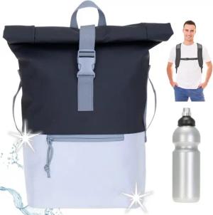 ELEPHANT Freizeitrucksack Time Bag aus Plane, Rucksack Laptoprucksack Daypack wasserabweisend + Trinkflasche