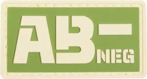 Elitex Training Blutgruppe AB- Pvc Velcro Patch für Rucksäcke