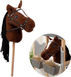 ELLA & PIET® Steckenpferd Großes Hobby Horse DONNA mit Tasche (Braun)