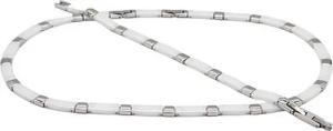 ELLAWIL Collier Collier und Armband aus Keramik und Edelstahl weiß/silber (Kettenlänge 48 cm, Armbandlänge 20cm), inklusive Geschenkschachtel