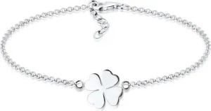 Elli Armband Kleeblatt Glücksbringer Symbol Talisman Schmuck Geschenk 925 Silber (kein Set, 1-tlg), Kleeblatt