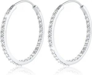 Elli Paar Creolen Creolen Funkelnd 925 Silber, mit Kristallen von Swarovski®