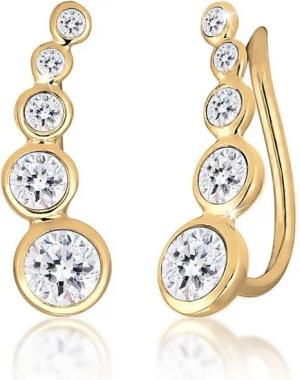 Elli Paar Ohrstecker Ohrklemme Earclimber, mit Kristallen von Swarovski®