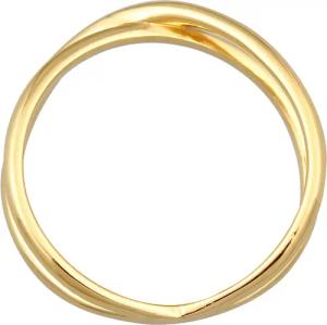 Elli Ringe - Ring X Kreuz Wickelring 375 Gelbgold - Gr. 52 MM - in Gold - für Damen