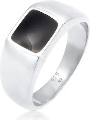 Elli Siegelring Siegelring Emaille Rechteck Klassik 925 Silber