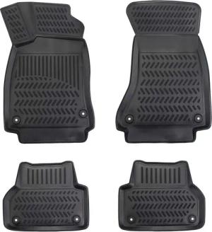 ELMASLINE Auto-Fußmatten Gummi (4 St), für AUDI A4 (2015-2024) B9 - 3D Gummimatten mit extra hohem Rand für mehr Schutz - Passend für Baujahre: , 2015 - 2024