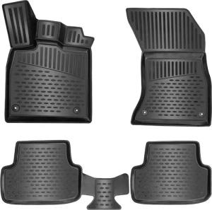 ELMASLINE Auto-Fußmatten Gummi (4 St), für PEUGEOT RIFTER (2018-2025) - 3D Gummimatten mit extra hohem Rand für mehr Schutz - Passend für Baujahre:, 2018 - 2025