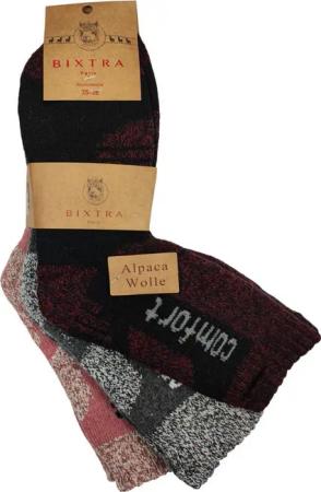 EloModa Thermosocken 3 Paar Damen Alpaka Socken Wollsocken Wintersocken, (3-Paar)