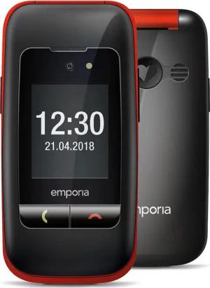 Emporia ONE V200i Seniorenhandy (Klapphandy, 2G Mobiltelefon, Großtastenklapphandy, rot, schwarz)