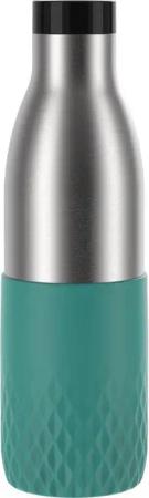 Emsa Trinkflasche Bludrop Sleeve, Edelstahl/Silikon, Quick-Press, 12h warm/24h kühl