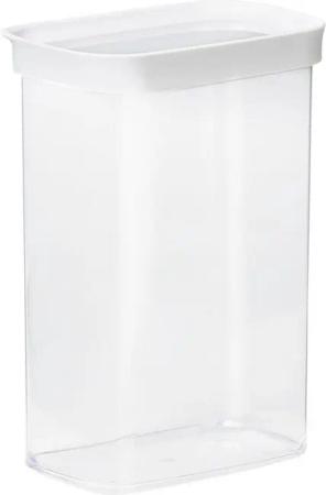 Emsa Vorratsdose Optima, Kunststoff, (2-tlg), 2,2 Liter, rechteckig, frische Dichtung, rutschfeste Stapelränder