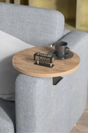 en.casa Beistelltisch (1-St), für Armlehnen 10–30 cm, rund Ø 34 cm 89322109