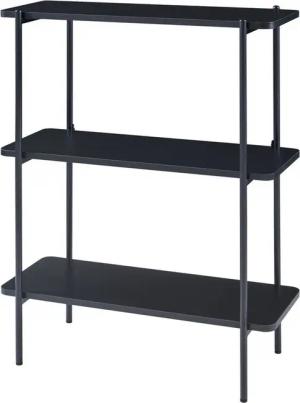 en.casa Standregal, »Samnanger« mit 3 Ablagen 100 x 80 x 34 cm Schwarz
