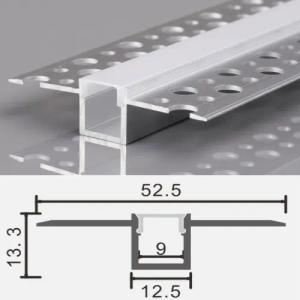 ENERGMiX LED-Stripe-Profil 2m Alu Profile Unterputz Profil Trockenbau Schiene Kanal System mit, Aluprofil mit Milchglas Abdeckung Unterputz einabu von LED-Streifen