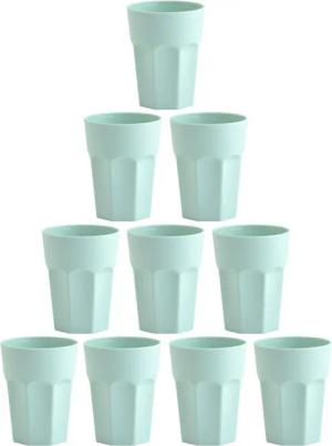 Engelland Becher Kunststoffbecher in modernen Pastellfarben, Mehrweg, 10-tlg., Kunststoff, spülmaschinengeeignet, bruchfest, wiederverwendbar, 250 ml, 0,25 Liter