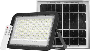 ENOVALITE LED Solarleuchte Solarstrahler PRO, LED-Fluter, 20 W PV, 2600 lm, 6500K, IP65, LED fest integriert, Tageslichtweiß, kaltweiß, steuerbar mit Fernbedienung, Solarfluter mit Akku