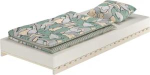 ERST-HOLZ Futonbett Niederflurbett Metallfrei 90 x 200 cm Futon Fichte Massiv, Fichte unbehandelt