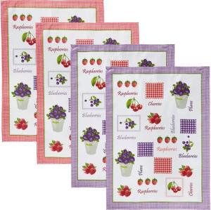 Erwin Müller Geschirrtuch Geschirrtuch 4er-Pack, Baumwolle Motiv