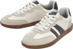 esmara® Damen Sneaker mit Leder (Weiß/Grau, 37)