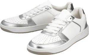 esmara® Damen Sneaker (silber/weiß, 37)