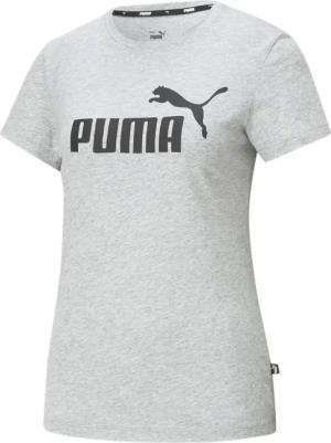 Essentials Logo T-Shirt Damen PUMA Light Gray Heather