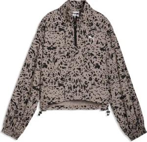 Essentials Relaxed Bedruckte Jacke mit Reißverschluss bis zum Hals Damen PUMA