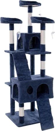 ESTEXO Kratzbaum Katzenbaum Katzenkratzbaum 170 cm Kletterbaum Spielbaum Dunkelgrau