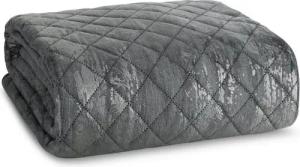 Eurofirany Tagesdecke BLINK, Samtdecke Karomuster Weicher Überwurf Velours Marmor Glamour