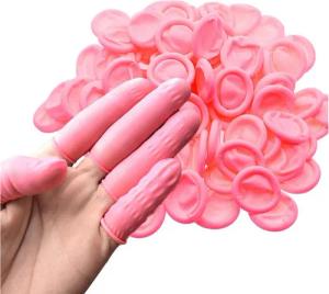 EUROPAPA Finger- und Zehenschutz Fingerlinge Latex (100-tlg., Fingerschutz für Kosmetik, Reinigung), Antistatisch Allgemeine Fingerlinge aus Gummi