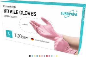 EUROPAPA Nitril-Handschuhe 500x Nitrilhandschuhe Einweghandschuhe (latexfrei, puderfrei) puderfrei, latexfrei
