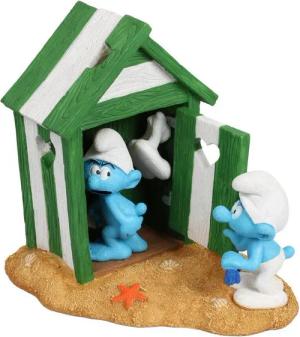 Europet-Bernina Aquariendeko Aquariendekoration Schlümpfe Strandkabine