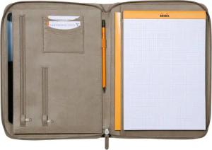 EXACOMPTA Aktentasche Konferenzmappe, großes Modell 25,5x34 cm, für Block A4 Taupe 168117C, Rhodia, Blöcke, Hefte und Notizbücher